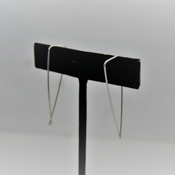 Modern Earrings | Silver - New! - Picture 3 of 4